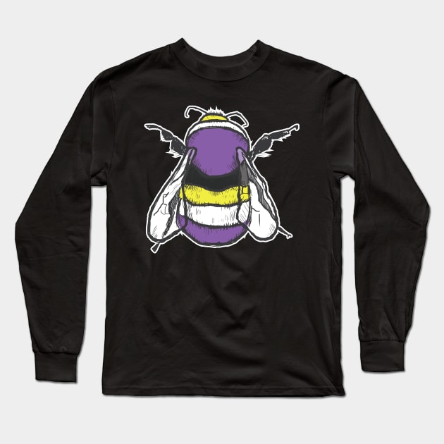 Nonbinary Bee Long Sleeve T-Shirt by theartfulscientist